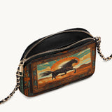 Westavelle Desert Storm Horse Leather Crossbody Bag