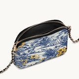 Westavelle Toile Sunflower Prairie Leather Crossbody Bag