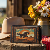 Westavelle Desert Storm Horse Leather Wallet Purse