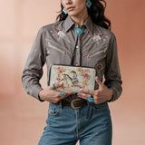 Westavelle Personalized Wild Grace Leather Wallet Purse