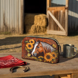 Westavelle Sunflower Horse Grace Leather Crossbody Bag