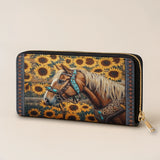 Westavelle Golden Horse & Sun Leather Wallet Purse