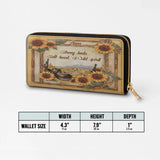 Westavelle  Personalized Wild Spirit Bloom Leather Wallet Purse