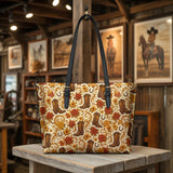 Westavelle Blossom Boots Leather Tote Bag