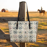 Westavelle  Wildflower Waltz Leather Tote Bag