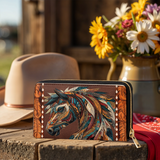 Westavelle Tribal Horse Majesty Leather Wallet Purse