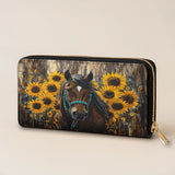 Westavelle Sunflower Horseheart Leather Wallet Purse