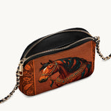 Westavelle Regal Horse Bloom Leather Crossbody Bag