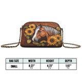 Westavelle Sunflower Horse Grace Leather Crossbody Bag