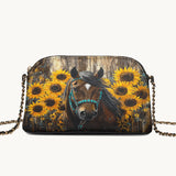 Westavelle Sunflower Horseheart Leather Crossbody Bag