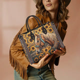 Westavelle Golden Horse & Sun Leather Bag