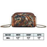Westavelle Tribal Horse Majesty Leather Crossbody Bag