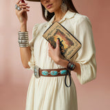 Westavelle Desert Bloom Ride Leather Wallet Purse