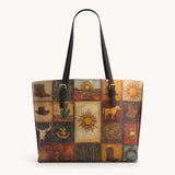 Westavelle Western Mosaic Leather Tote Bag