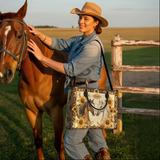 Westavelle Personalized Golden Horse Harmony Leather Bag