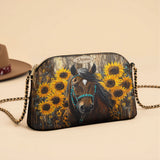 Westavelle Sunflower Horseheart Leather Crossbody Bag