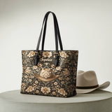 Westavelle  Personalized Cowgirl Grace Leather Tote Bag