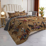 Westavelle Strength Native Horses Quilt 3-Piece Set