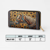 Westavelle Golden Horse & Sun Leather Wallet Purse
