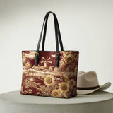 Westavelle Rustic Bloom Leather Tote Bag