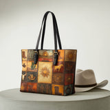 Westavelle Western Mosaic Leather Tote Bag