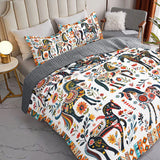 Westavelle Horse Floral Pattern Quilt 3-Piece Set