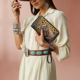 Westavelle Golden Horse & Sun Leather Wallet Purse