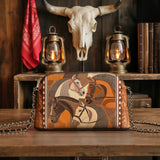 Westavelle Bridle & Burnt Clay Leather Crossbody Bag