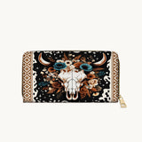 Westavelle Floral Longhorn Spirit Leather Wallet Purse