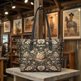 Westavelle  Personalized Cowgirl Grace Leather Tote Bag