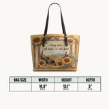 Westavelle Personalized Wild Spirit Bloom Leather Tote Bag