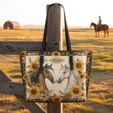 Westavelle Golden Horse Harmony Leather Tote Bag