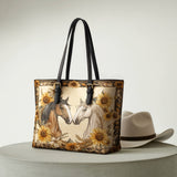 Westavelle Golden Horse Harmony Leather Tote Bag