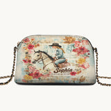 Westavelle Personalized Wild Grace Leather Crossbody Bag