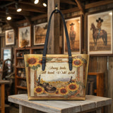 Westavelle Personalized Wild Spirit Bloom Leather Tote Bag