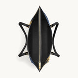 Westavelle Toile Sunflower Prairie Leather Tote Bag