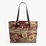 Westavelle Rustic Bloom Leather Tote Bag