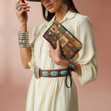 Westavelle Western Mosaic Leather Wallet Purse