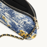 Westavelle Toile Sunflower Prairie Leather Crossbody Bag