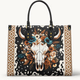 Westavelle Floral Longhorn Spirit Leather Bag