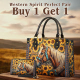 Westavelle Golden Horse & Sun Leather Bag